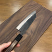 Japanese Artisan Knife Hatsukokoro Kurogane AO#2 Kurouchi Santoku 165mm