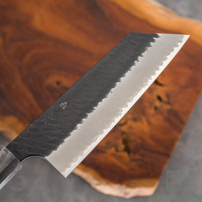 Pisau Dapur Jepang Nigara Hamono SG2 Kurouchi Tsuchime  Kiritsuke Nakiri 180mm