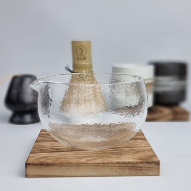 ZenCha - Textured Glass Cha Wan Matcha Bowl - Mangkuk Matcha Kaca