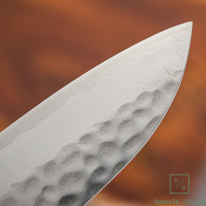 Masutani Hamono Kokuryu VG10 Damascus Tsuchime Ko Santoku 130mm