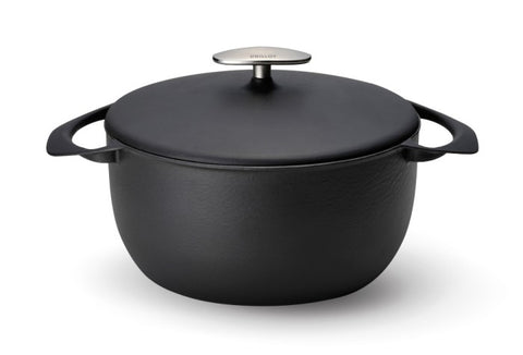 Casserole Pot UNILLOY Casserole Matt Black 22cm