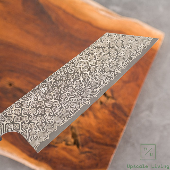 Pisau Dapur Jepang Nigara Hamono Anmon SG2 Damascus Kiritsuke Nakiri 180mm