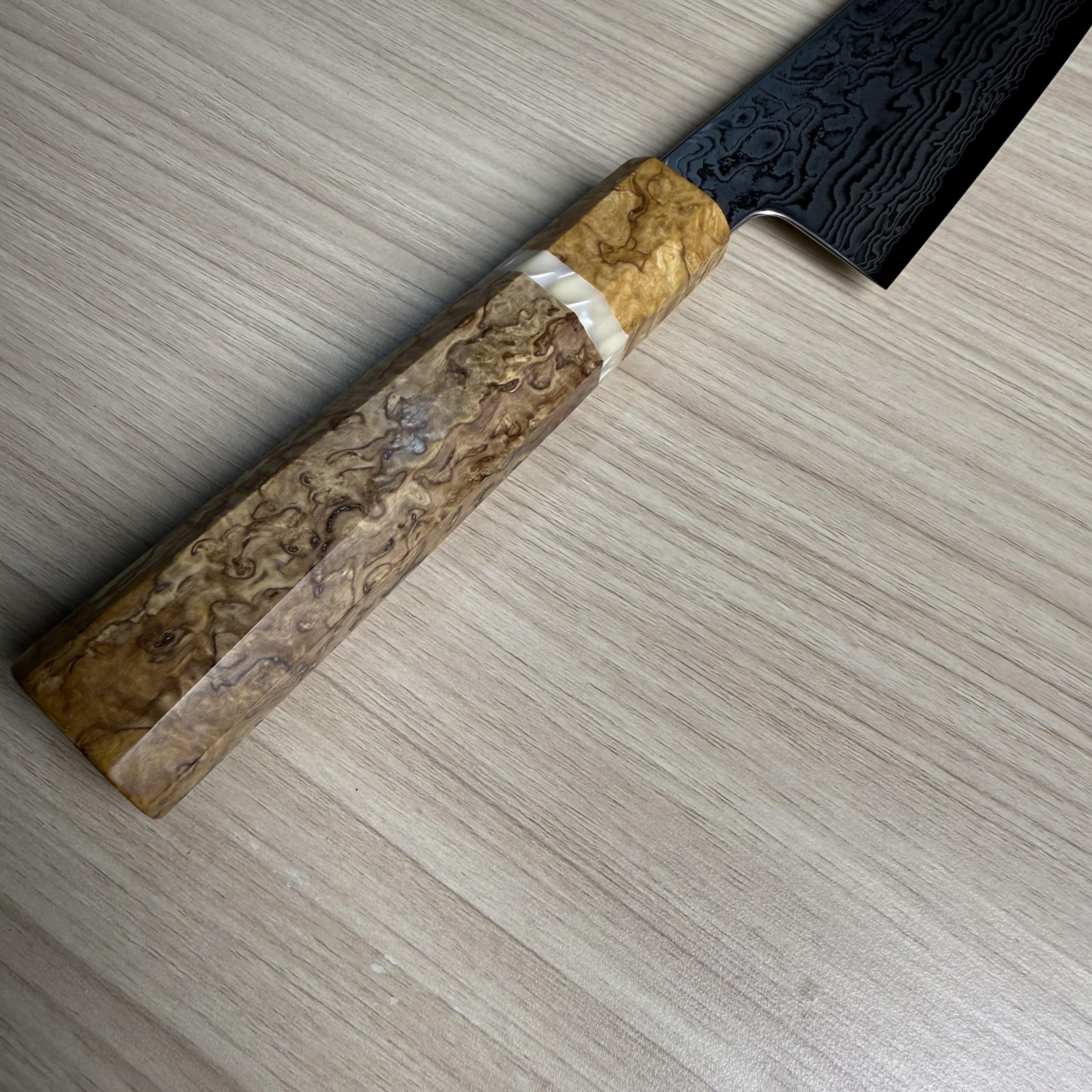 Pisau Dapur Jepang Ryusen Fukakuryu KAI ATS314 Damascus WA Bunka 170mm