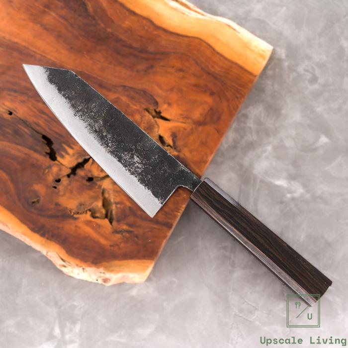 Japanese Artisan Knife Hatsukokoro Kurokuma AO#2 Kurouchi Bunka 165mm