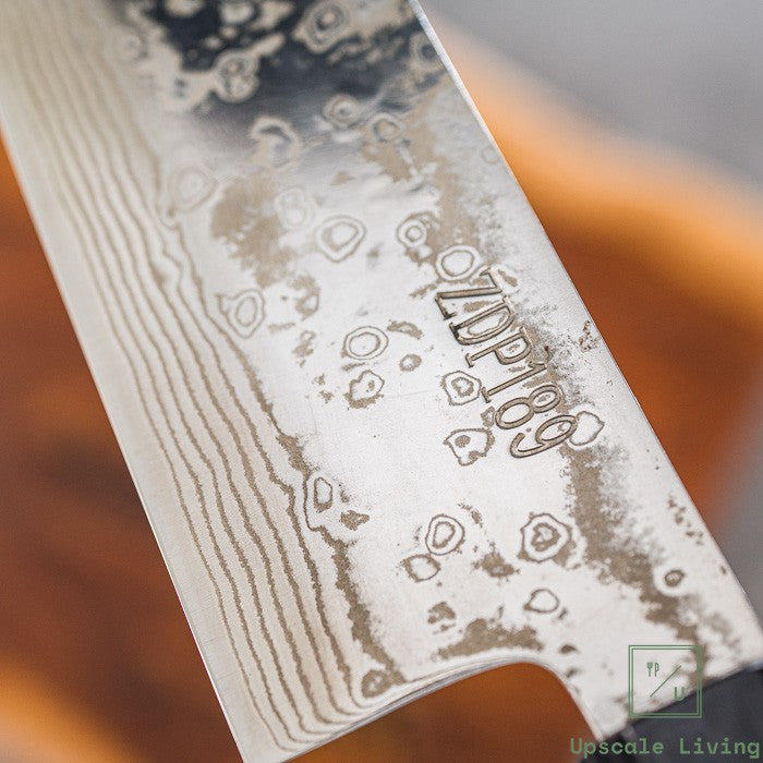 Japanese Knife Yoshida Hamono ZDP189 Damascus Santoku 180mm