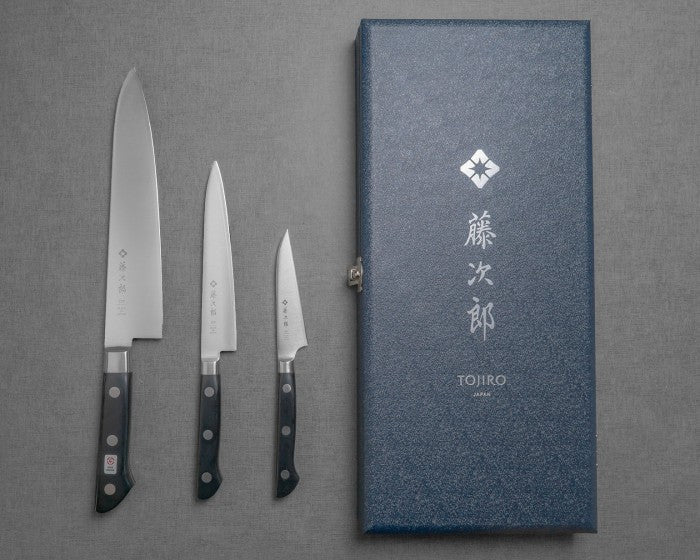Japanese Knife Tojiro Gift Set 3pcs DP3 Layered Petty 120mm , Gyuto 170mm And Paring 90mm