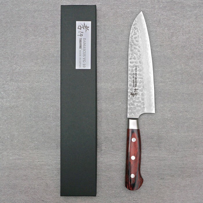 SAKAI TAKAYUKI 33-Layer Damascus Hammered Santoku 180mm