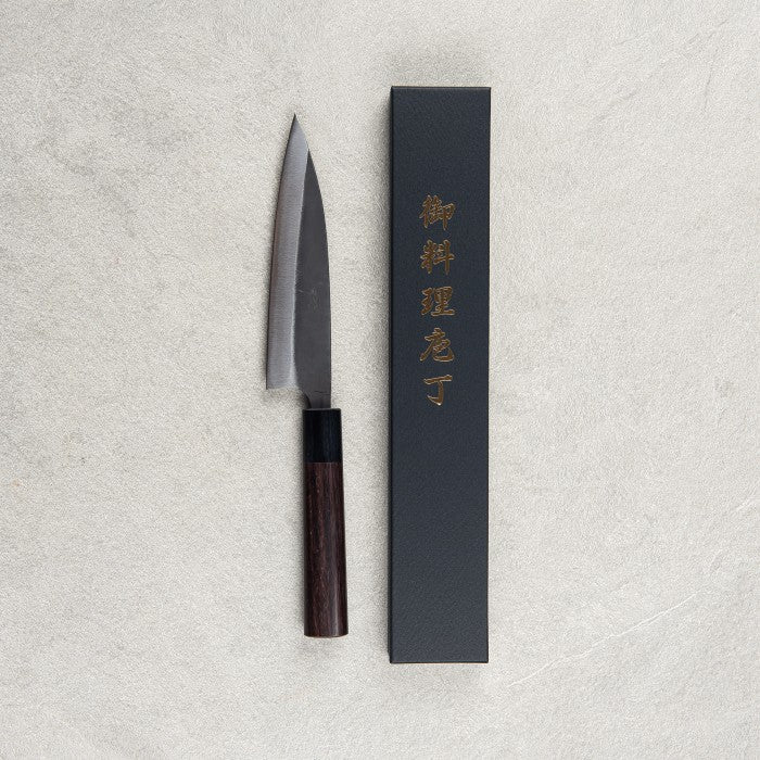 Japanese Knife Yoshida Hamono Aogami#2 Kurouchi Santoku Funayuki 170mm
