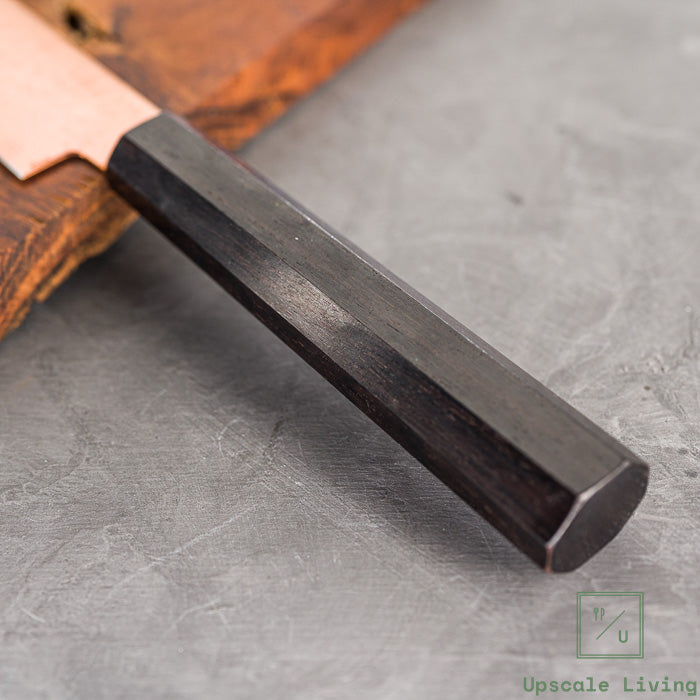Pisau Dapur Jepang Hatsukokoro Ryuhyo  Brown coating SG2 Damascus Petty150mm