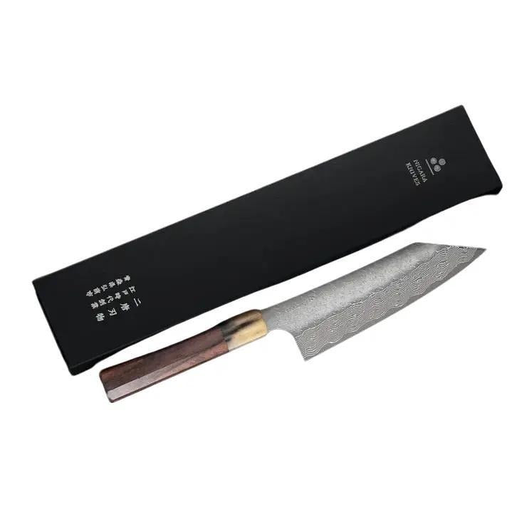 Pisau Dapur Jepang Nigara Hamono SG Strix Damascus Tsuchime  Bunka 170mm