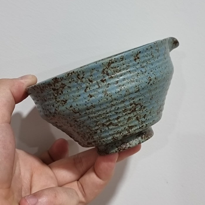 ZenCha - ChaWan Retro Matcha Bowl With Spout - Mangkuk Matcha Rustic