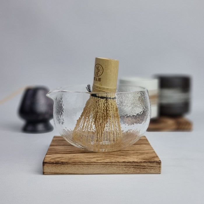 ZenCha - Textured Glass Cha Wan Matcha Bowl - Mangkuk Matcha Kaca