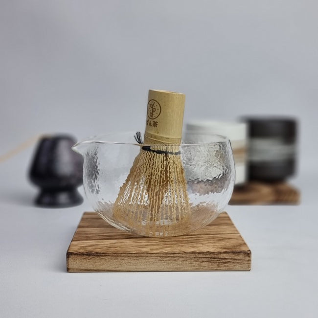 ZenCha - Textured Glass Cha Wan Matcha Bowl - Mangkuk Matcha Kaca