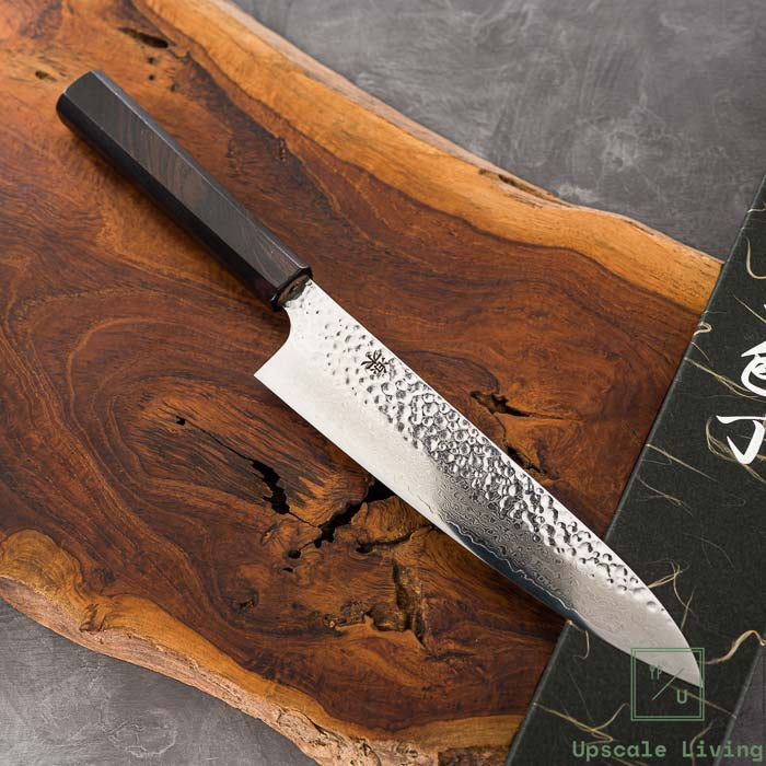 Raku Hayabusa VG10 Tsuchime Damascus Gyuto 210mm