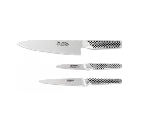 Gift Set of 3 Japanese Knife GLOBAL G-2, GSF-15, GSF-24