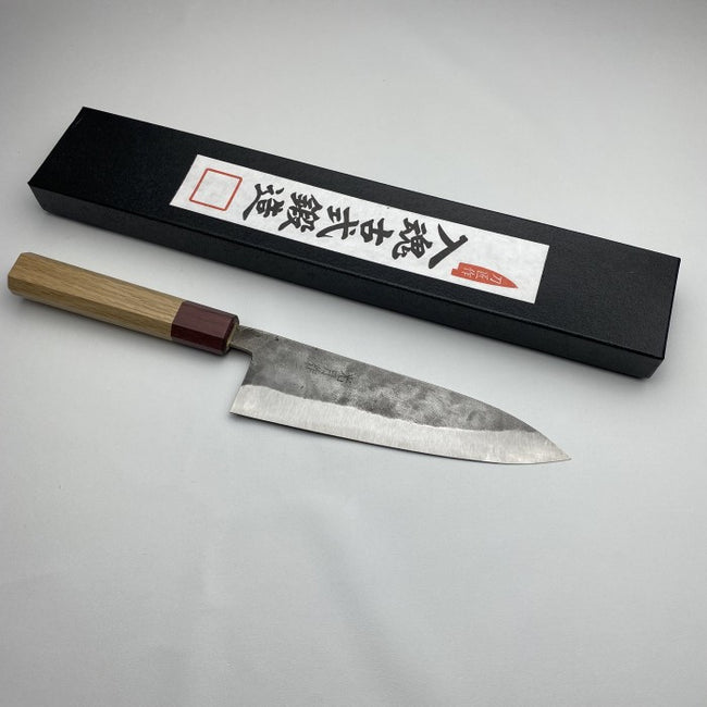 GokoO Hamono Shirogami#1 S/S Clad Nashiji Gyuto 180mm