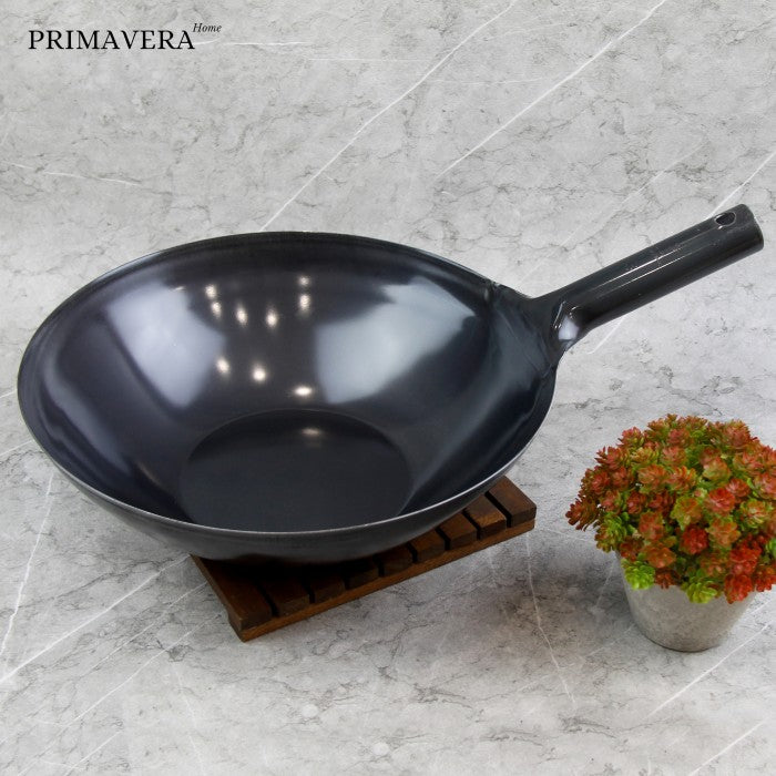 Pearl Life Iron Wok Flat Bottom Panci Induction Safe Made in Japan