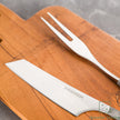 Steak Knife Fork set  AUS8 Yoshida Hamono Silver Plain