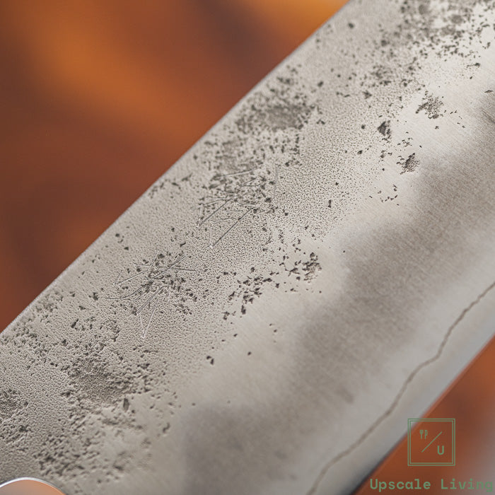 Pisau Dapur Jepang OUL Silver#3 Nashiji Santoku 165mm