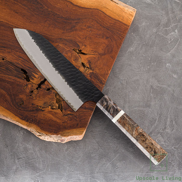 Nigara Hamono SG2 Kurouchi Tsuchime Santoku 180mm