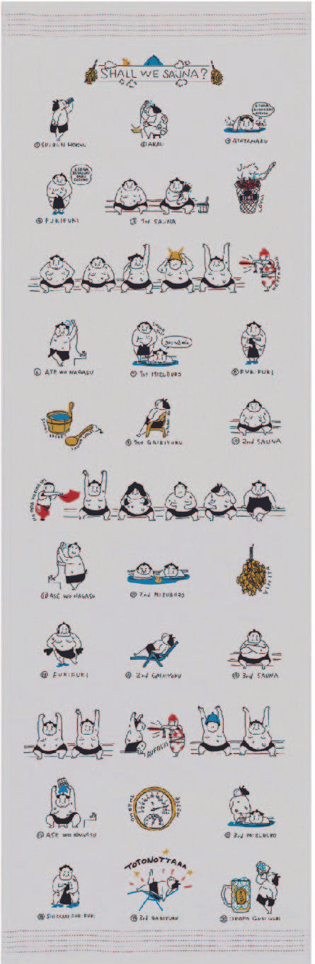 Japanese Sports Sauna Towel Kontex IMABARI Nunogoyomi Made in Japan
