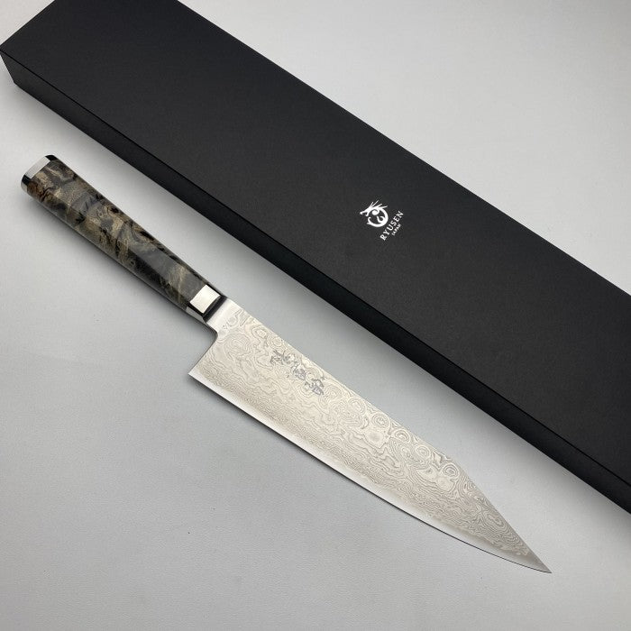 Ryusen Hamono Oukoku Ryu Poplar SG2 99 Layers Damascus Gyuto 210mm