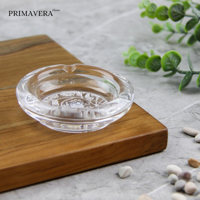 Hirota Glass Ashtray Lacey Made in Japan