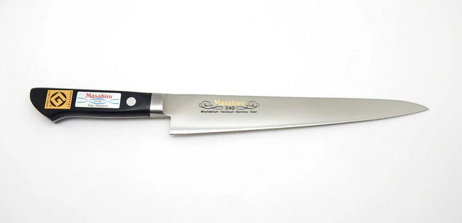 Pisau Dapur Jepang Masahiro MV Suhijiki 240mm W/Bolster