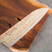 Pisau Dapur Jepang Hatsukokoro Kujaku V-Toku2 Rainbow Damascus Santoku 180mm