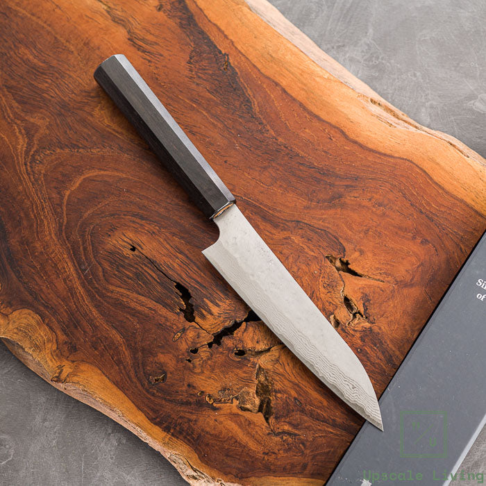 Pisau Dapur Jepang NIGARA VG10 Damascus Migaki Tsuchime Petty150mm