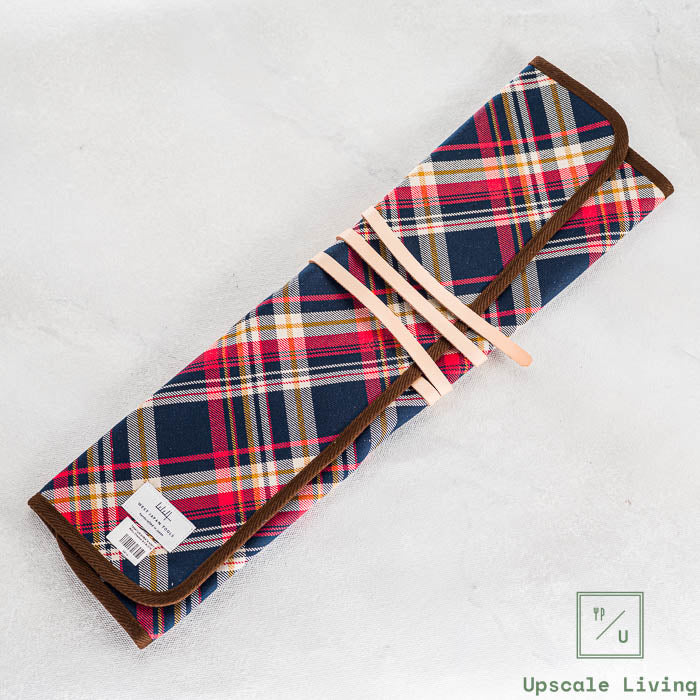 Shibata Takayuki Knife Roll Checked S 3 SLOTS