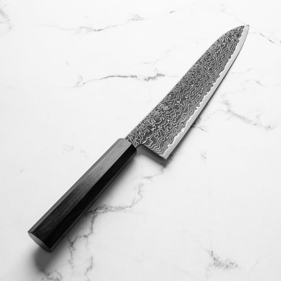 Pisau Dapur Jepang Hatsukokoro Ryuhyo Kurozome SG2 Damascus Gyuto 240mm