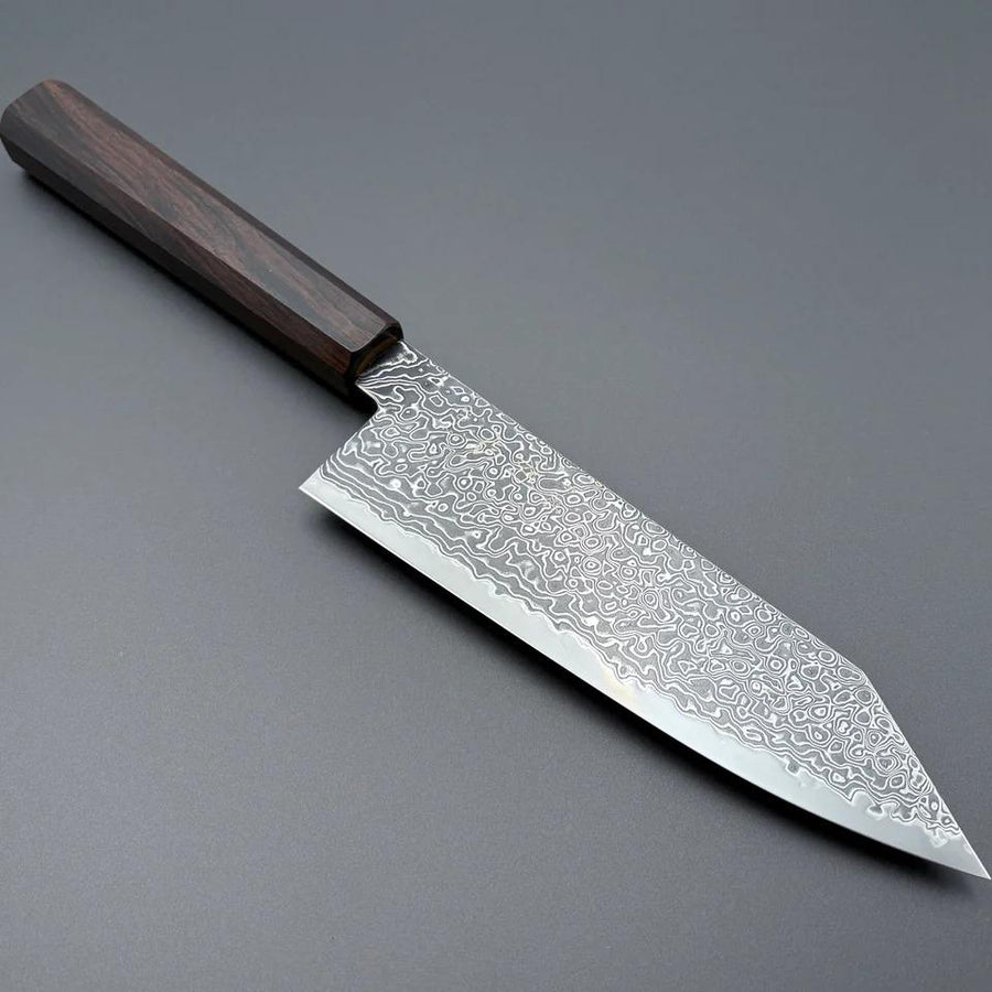 Pisau Jepang Hatsukokoro Ryuhyo Kurozome SG2 Damascus Bunka 180mm