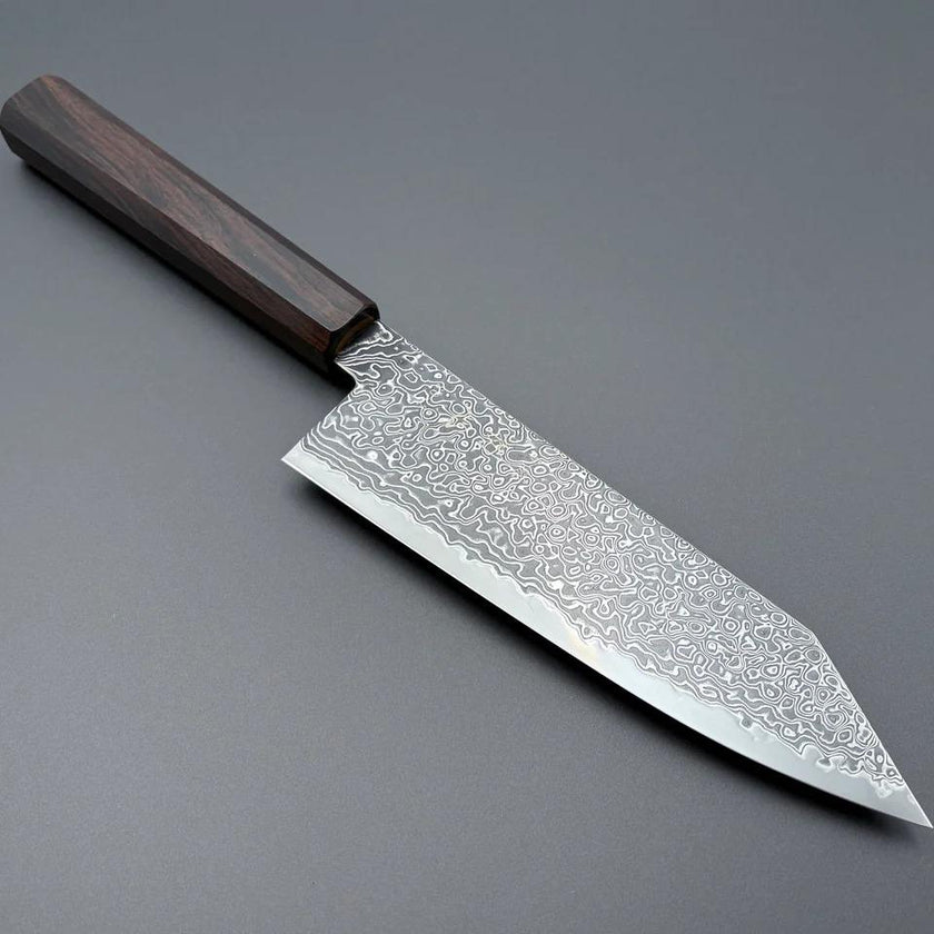 Pisau Jepang Hatsukokoro Ryuhyo Kurozome SG2 Damascus Bunka 180mm
