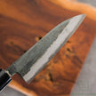 Pisau jepang Motokyuichi Petty Kurouchi 135mm White-2 Steel Chestnut Handle