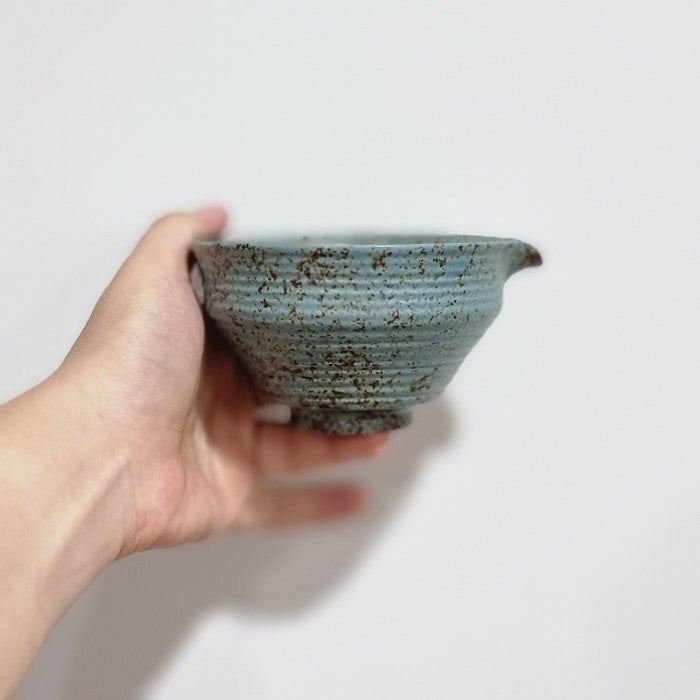ZenCha - ChaWan Retro Matcha Bowl With Spout - Mangkuk Matcha Rustic