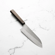 Pisau Dapur Jepang Nigara Hamono  Aogami super steel Tsuchime Santoku180mm