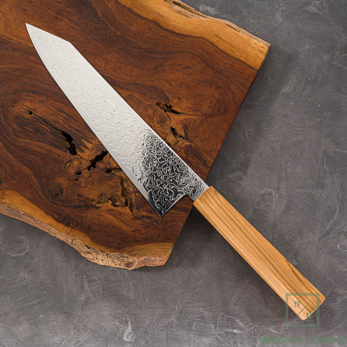Hatsukokoro Ryuhyo SG2 Damascus Migaki Kiritsuke Gyuto 210mm