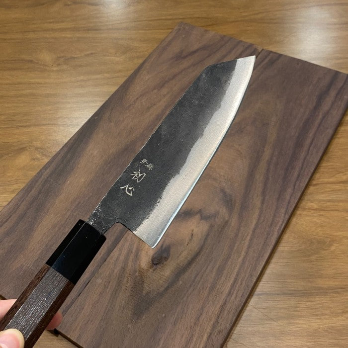 Japanese Artisan Knife Hatsukokoro Kurogane AO#2 Kurouchi Bunka 165mm
