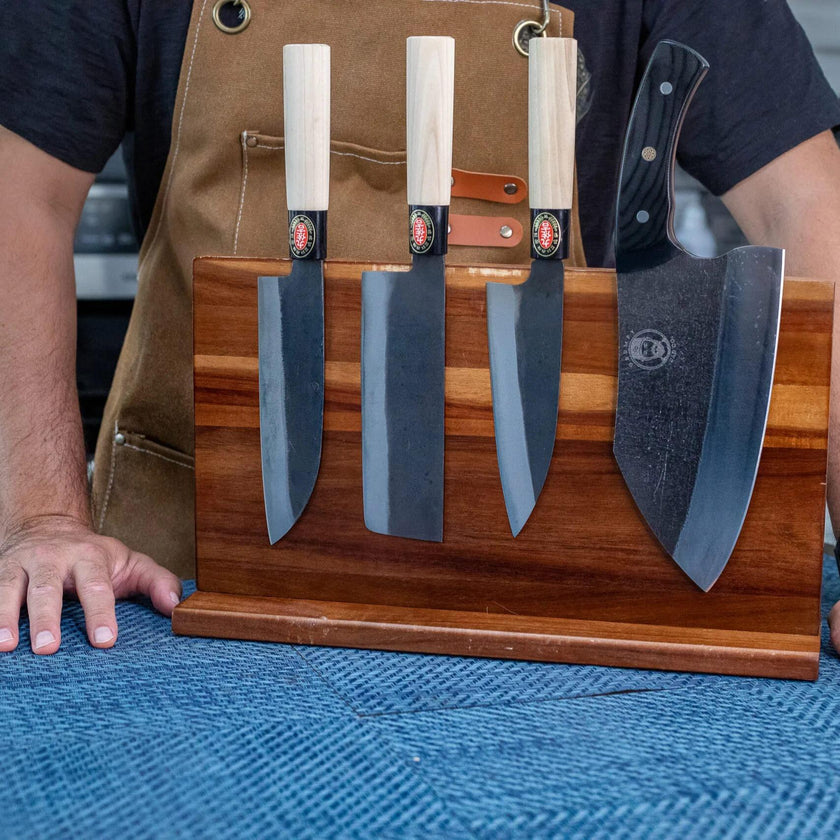 Yoshida Hamono Zelkova Handle Ajikiri Knife Aogami #2 145 mm