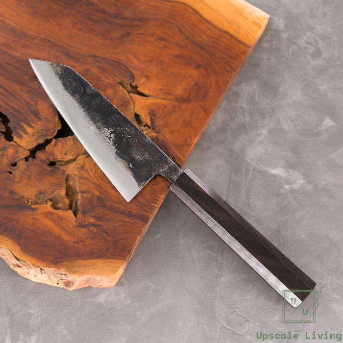 Japanese Artisan Knife Hatsukokoro Kurogane AO#2 Kurouchi Ko Bunka 120mm