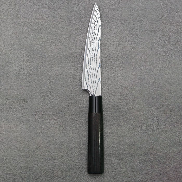 Japanese Knife TOJIRO Shippu Black DP Damascus Steel Petty 130mm