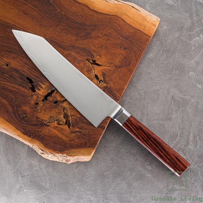 Pisau Jepang Kirinami VG10 Bunka 180mm Mahogany Handle