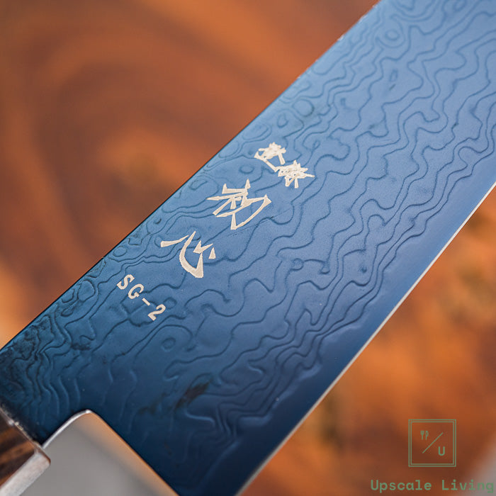 Hatsukokoro Ryuhyo Blue coating  SG2 Damascus Kiritsuke Gyuto210mm