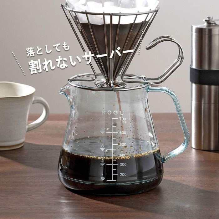 Teko Kopi KOGU Unbreakable Server 700ml Made in Tsubame - Japan