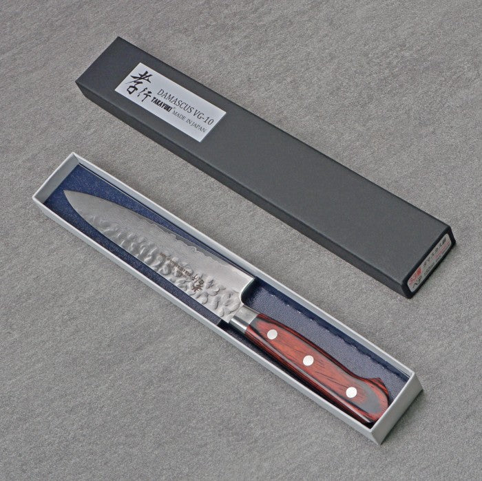 SAKAI TAKAYUKI 33-Layer Damascus Hammered Petty 150mm