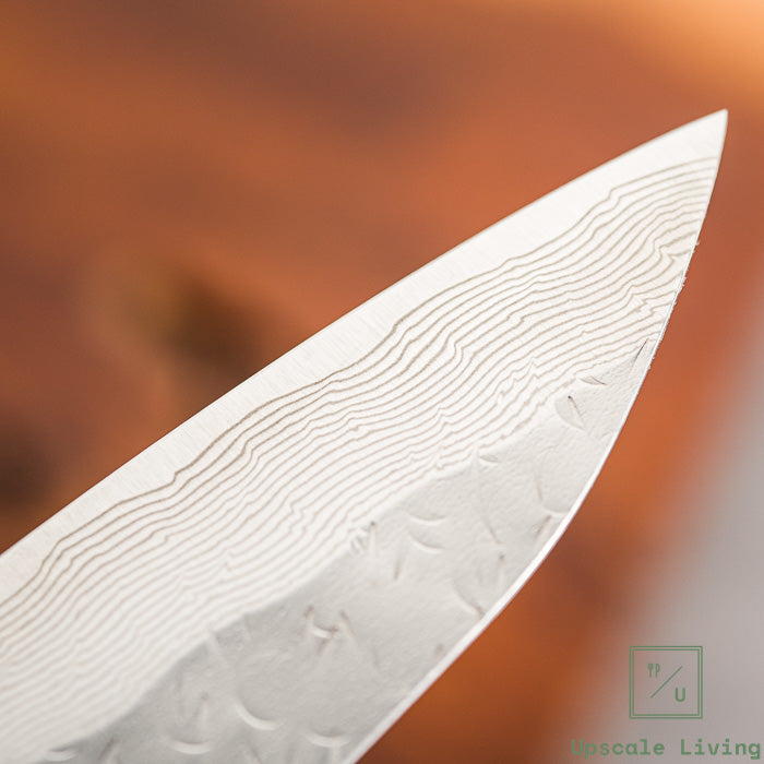Pisau Dapur Jepang  Nigara Hamono SG Strix Damascus Tsuchime Petty 150mm