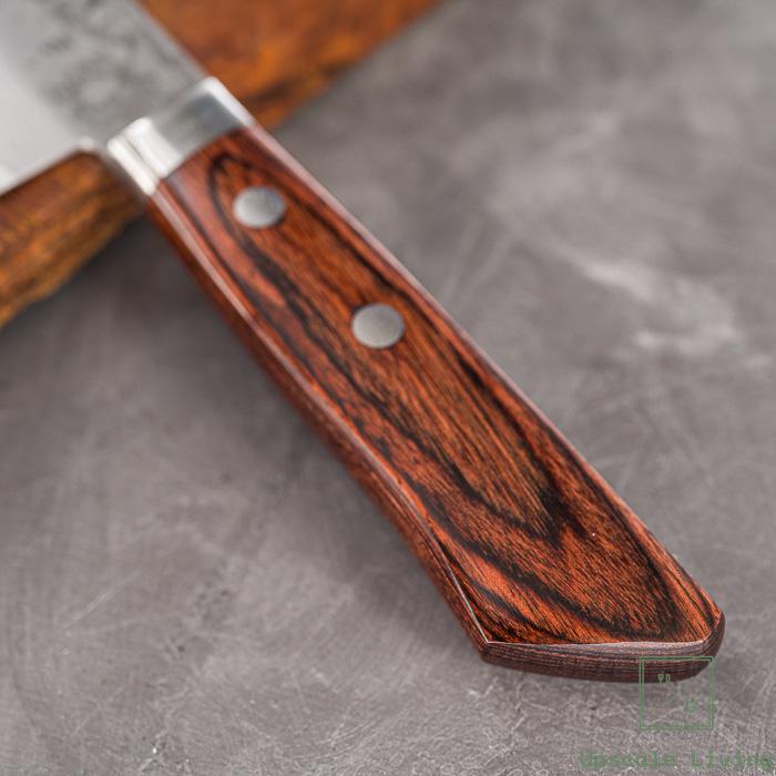 Japanese Knife Masutani Hamono Sairyu VG10 Damascus Mahogany Handle Ko Santoku 130mm