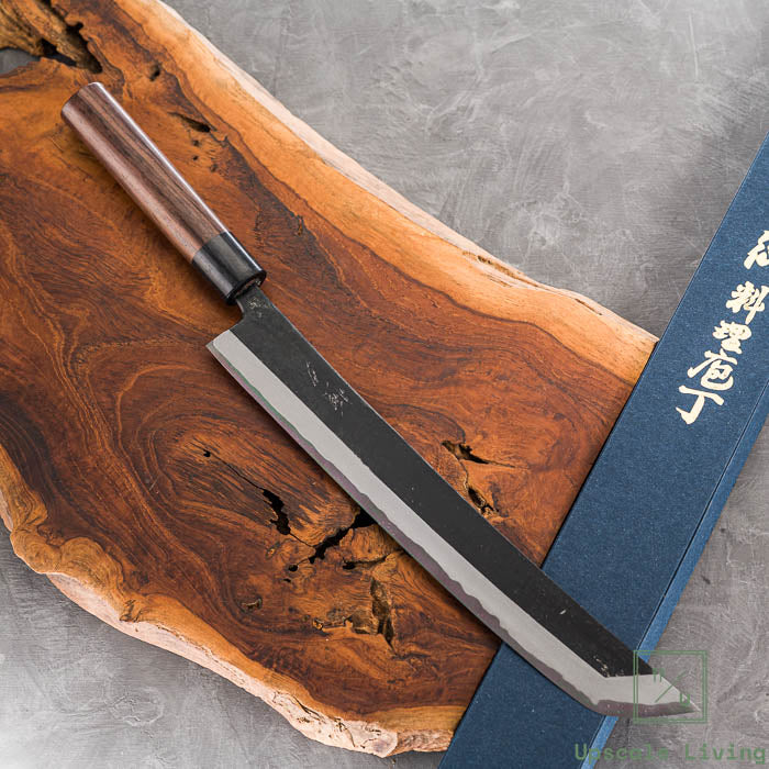 Pisau Dapur Jepang Tsunehisa Aogami #2 Kurouchi Sakimaru Sujihiki 270mm
