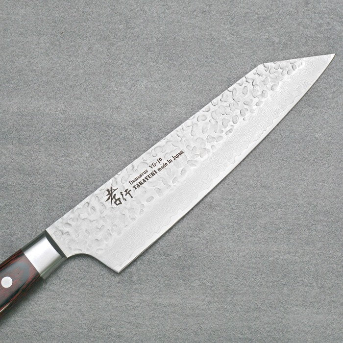 SAKAI TAKAYUKI 33-Layer Damascus Hammered Kengata 190mm